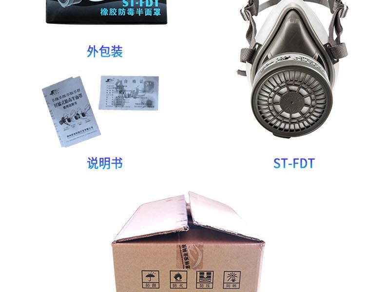 思創ST-FDT透明橡膠半面罩防毒面具圖片10