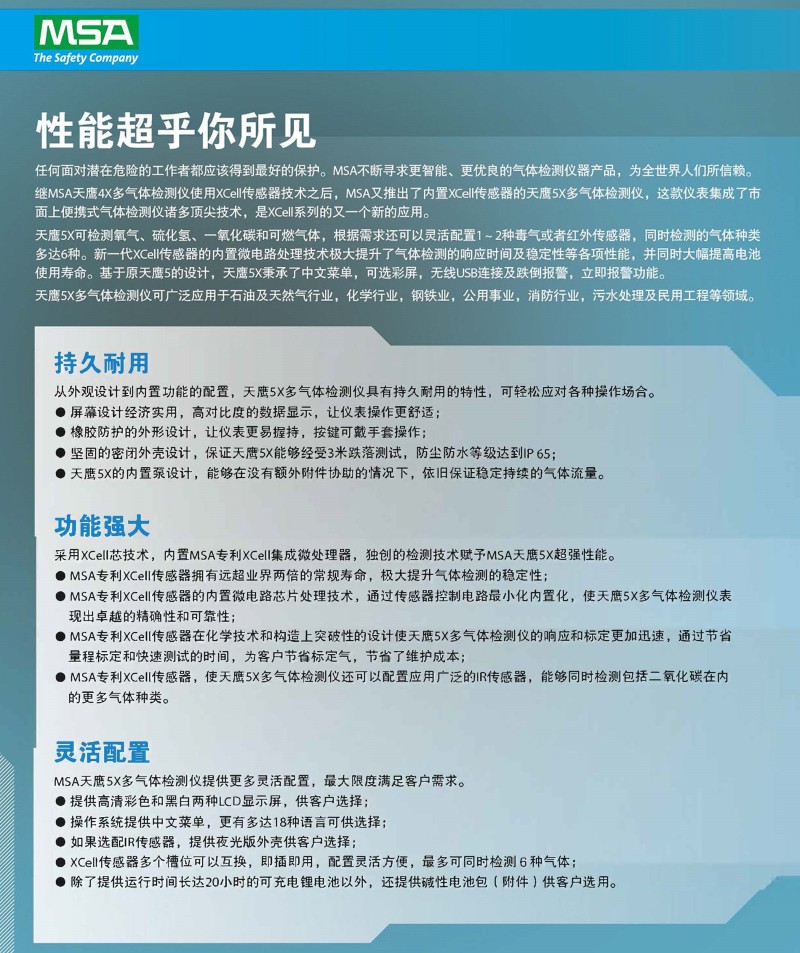 梅思安10129527天鷹5X多種氣體檢測(cè)儀圖3