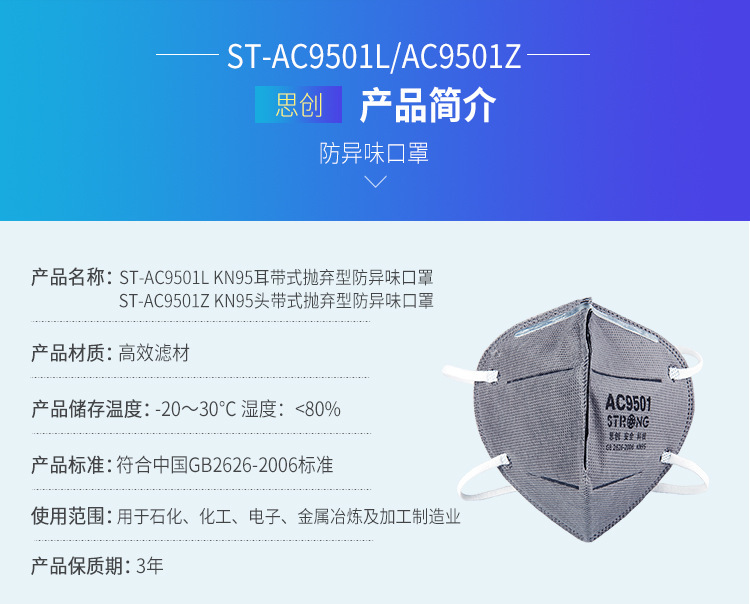 思創ST-AC9501Z KN95防塵口罩圖3