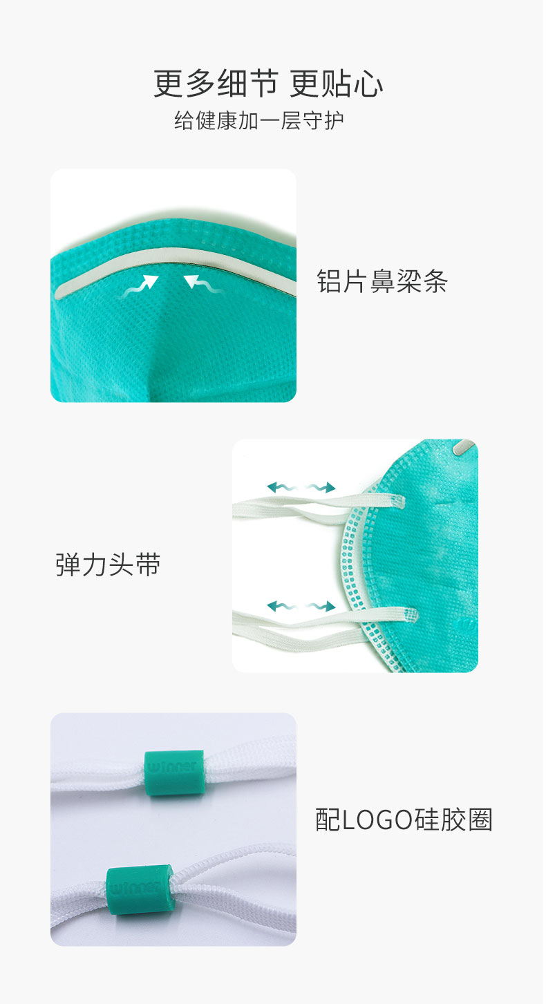 穩(wěn)健604-006777-01醫(yī)用防護(hù)口罩圖3