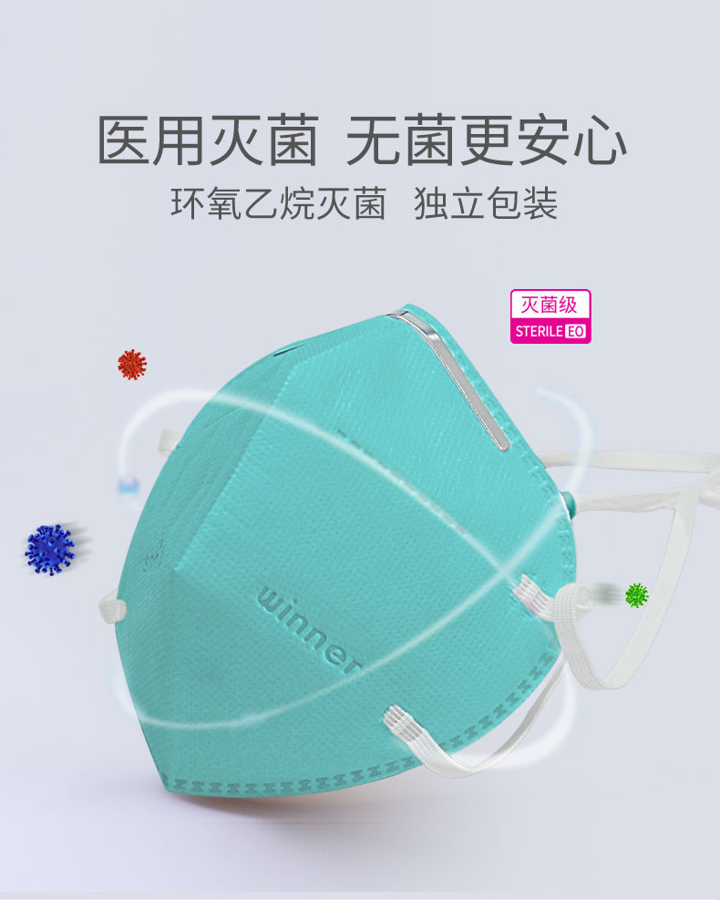 穩(wěn)健604-006777-01醫(yī)用防護(hù)口罩圖2