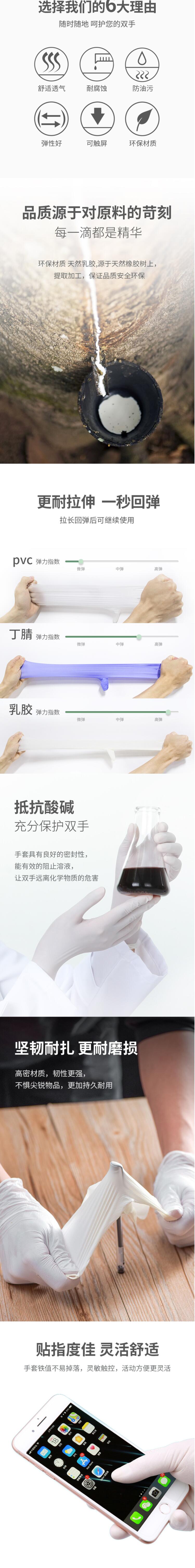 藍帆醫療L9313一次性橡膠滅菌有粉醫用手套圖片