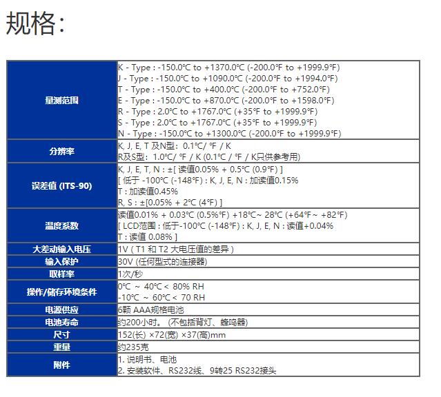 臺(tái)灣泰仕TES-1316溫度記錄表圖片