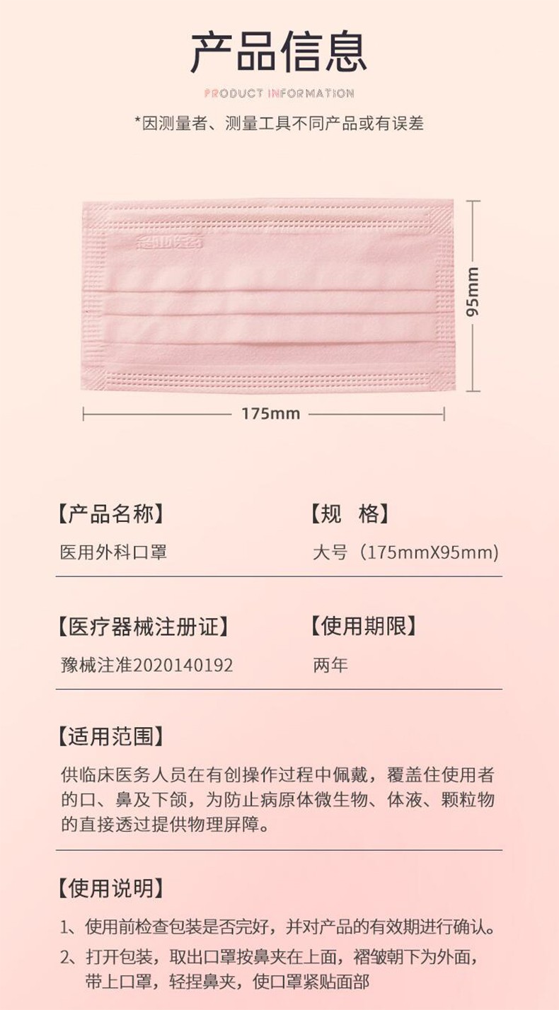 超亞馬卡龍滅菌級醫用外科口罩圖片4