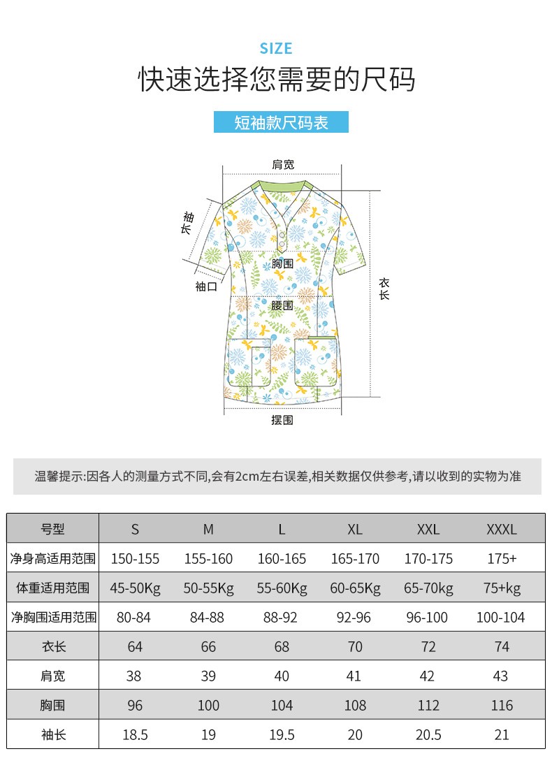 樂倍康NA110-N果色生香短袖護士服圖片3