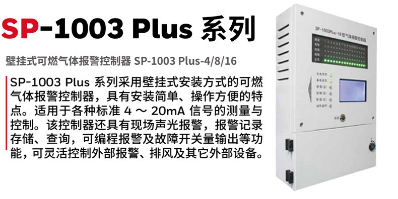 華瑞SP-1003Plus壁掛式可燃?xì)怏w報警控制器圖片1