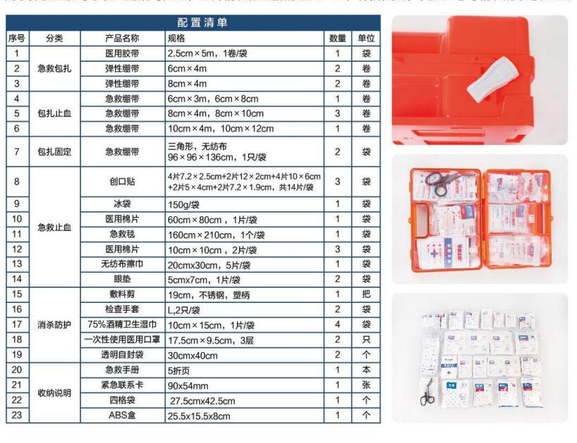 藍帆醫療CZ-A003公共交通急救箱圖片