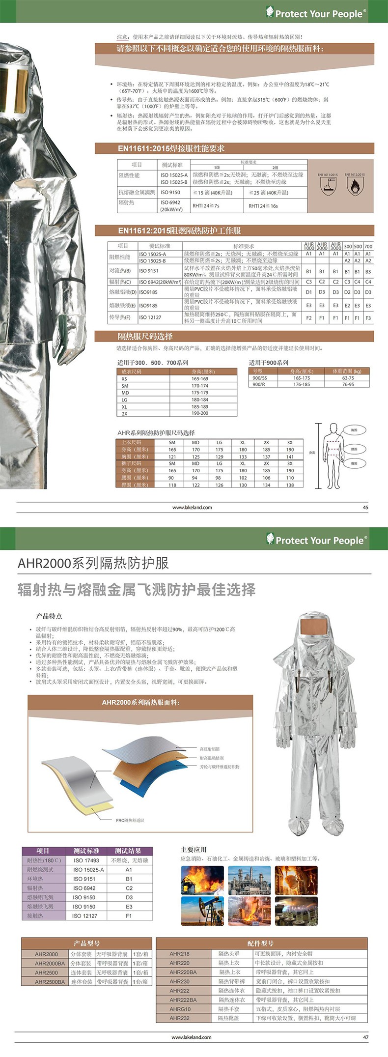 雷克蘭AHR222連體式隔熱服圖片