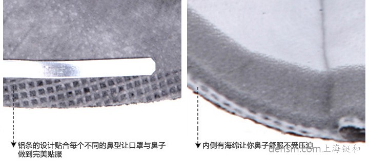 3M9042口罩鋁條設(shè)計，口罩內(nèi)側(cè)海綿設(shè)計