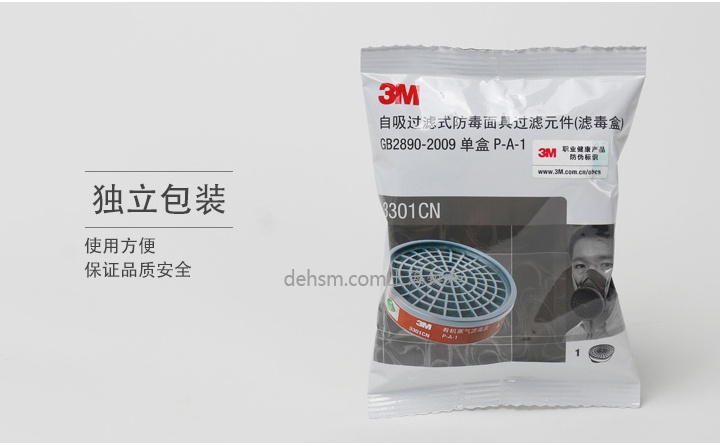 3M 3301CN有機蒸氣濾毒盒包裝圖