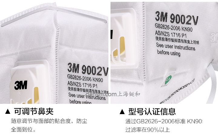 3M9002V口罩可調(diào)節(jié)鼻夾，符合國標(biāo)認(rèn)證