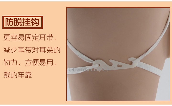 3M9505VGA用防霧霾口罩防脫掛鉤設(shè)計