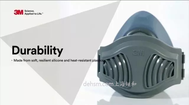 3M HF-50單濾盒硅膠半面罩耐熱塑料閥蓋，使用更長久