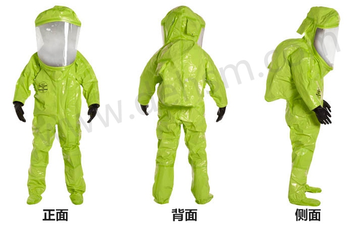 杜邦TK554 A級防護服正面、背面及側面圖